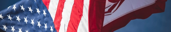 American flag waving in the wind